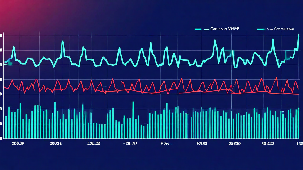 Continuous vital signs trend graph across 30 days